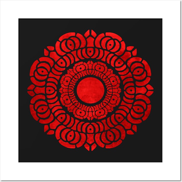 Red Lotus Symbol Wall Art by Rebellion10